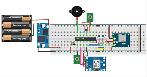 Hardware interfacing on breadboard