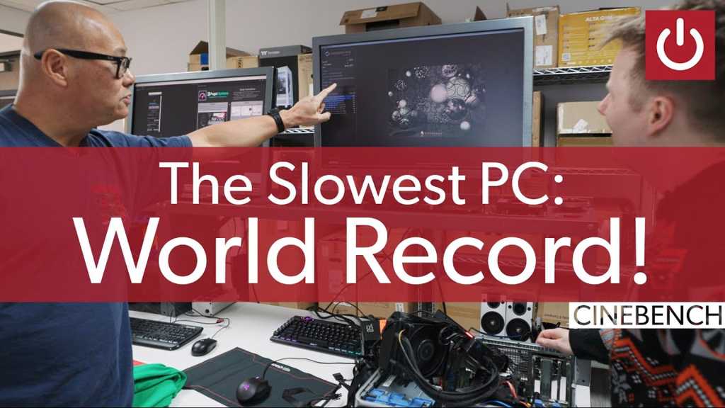 The slowest PC: World Record! - Gordon and Ian running PC benchmarks
