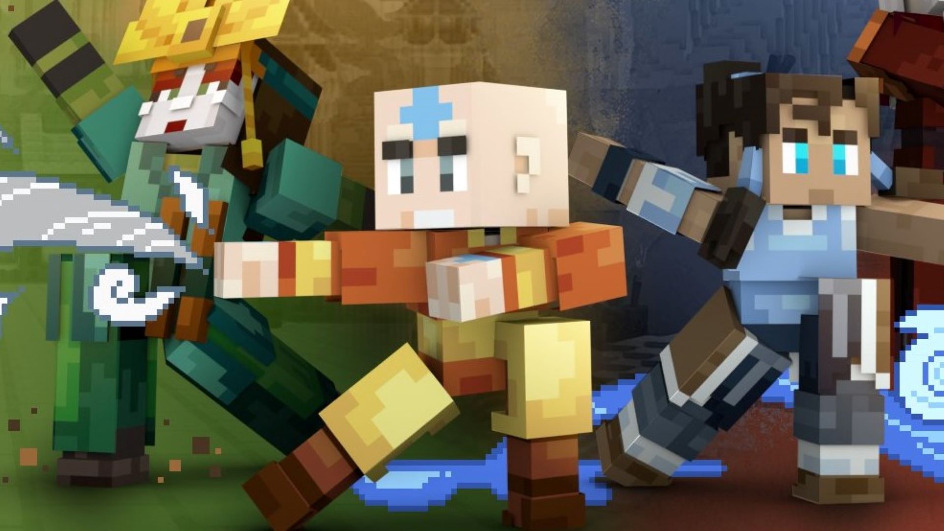 Minecraft map enables you to play because the Avatar Aang, Korra, and pals