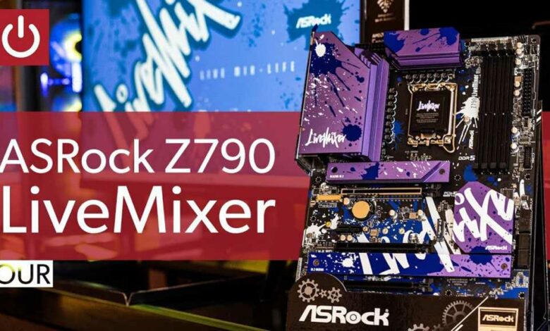 Asrock Z790 Livemixer motherboard with 23 USB ports