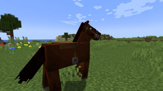 Minecraft saddle - a horse with a saddle equipped.