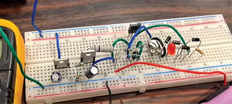 Author’s circuit on breadboard