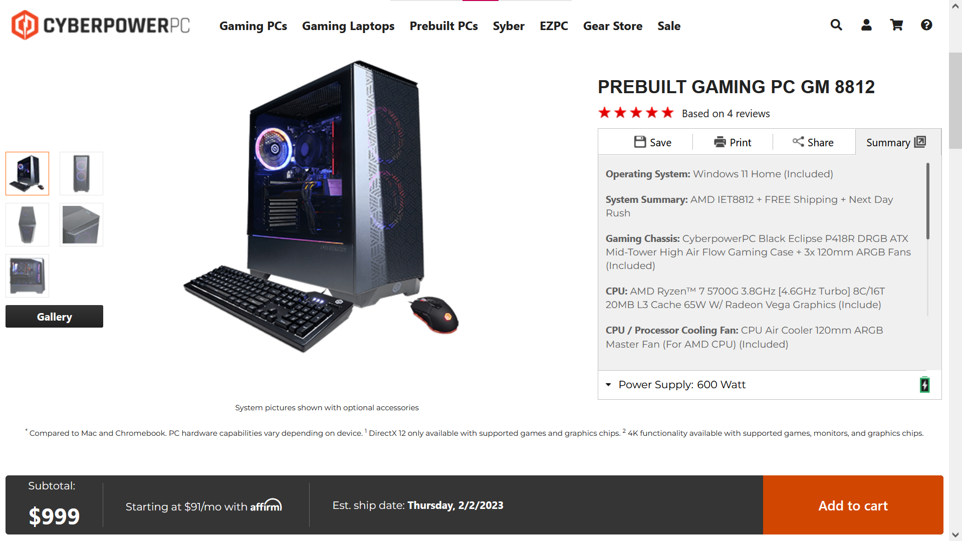 1675963803 337 Is building your own PC worth it Answer these questions CyberPowerPC Prebuilt Gaming PC (Feb 2023)