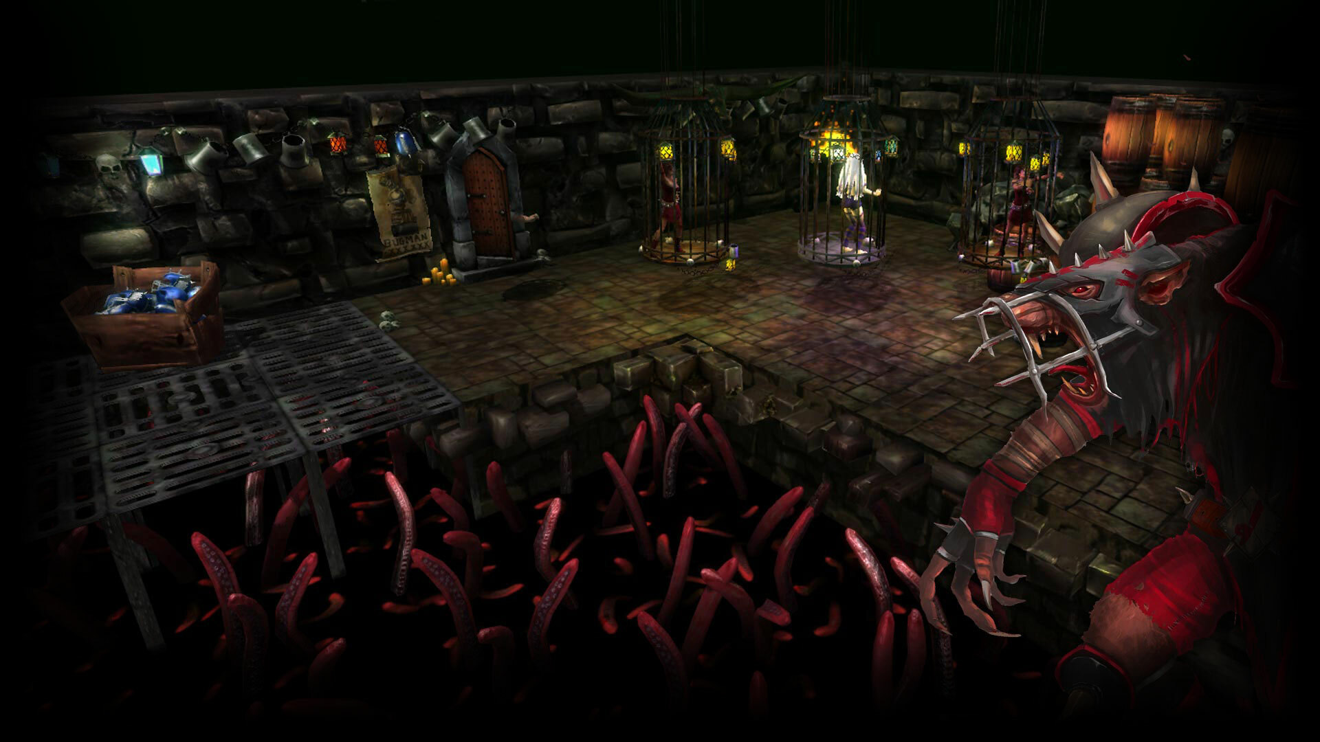 A skaven Dungeonbowl player and a dungeon full of tentaclesdu