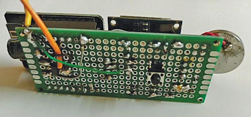 Author’s prototype soldered on board