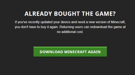how to download Minecraft: A black screen reads 