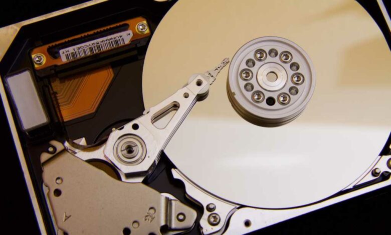 exposed hard drive