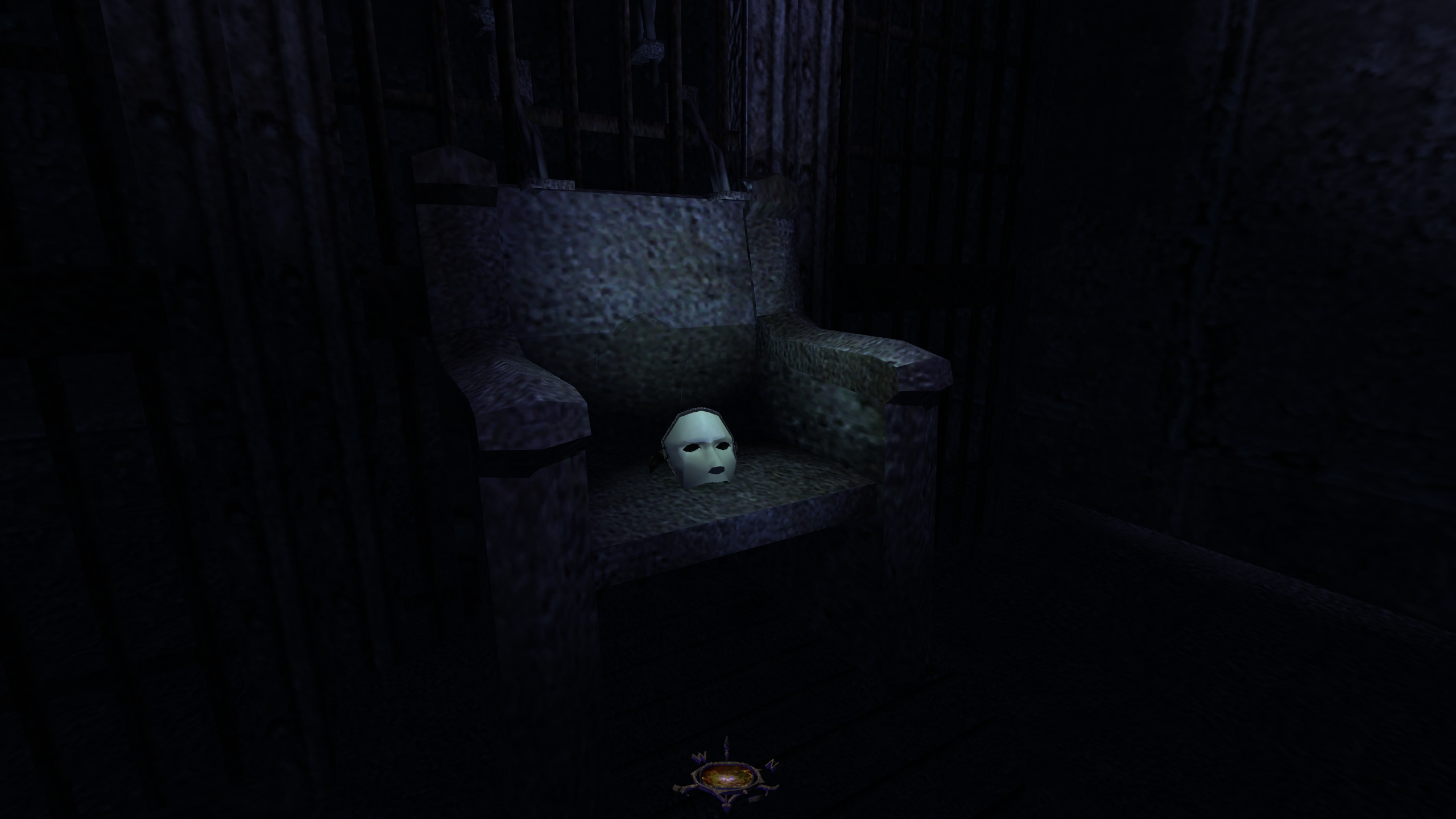 A mask on a chair