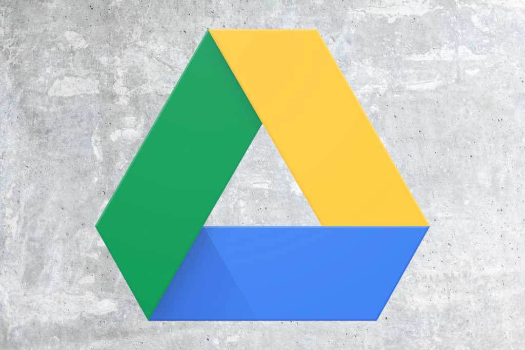 Google Drive logo on a patterned gray background
