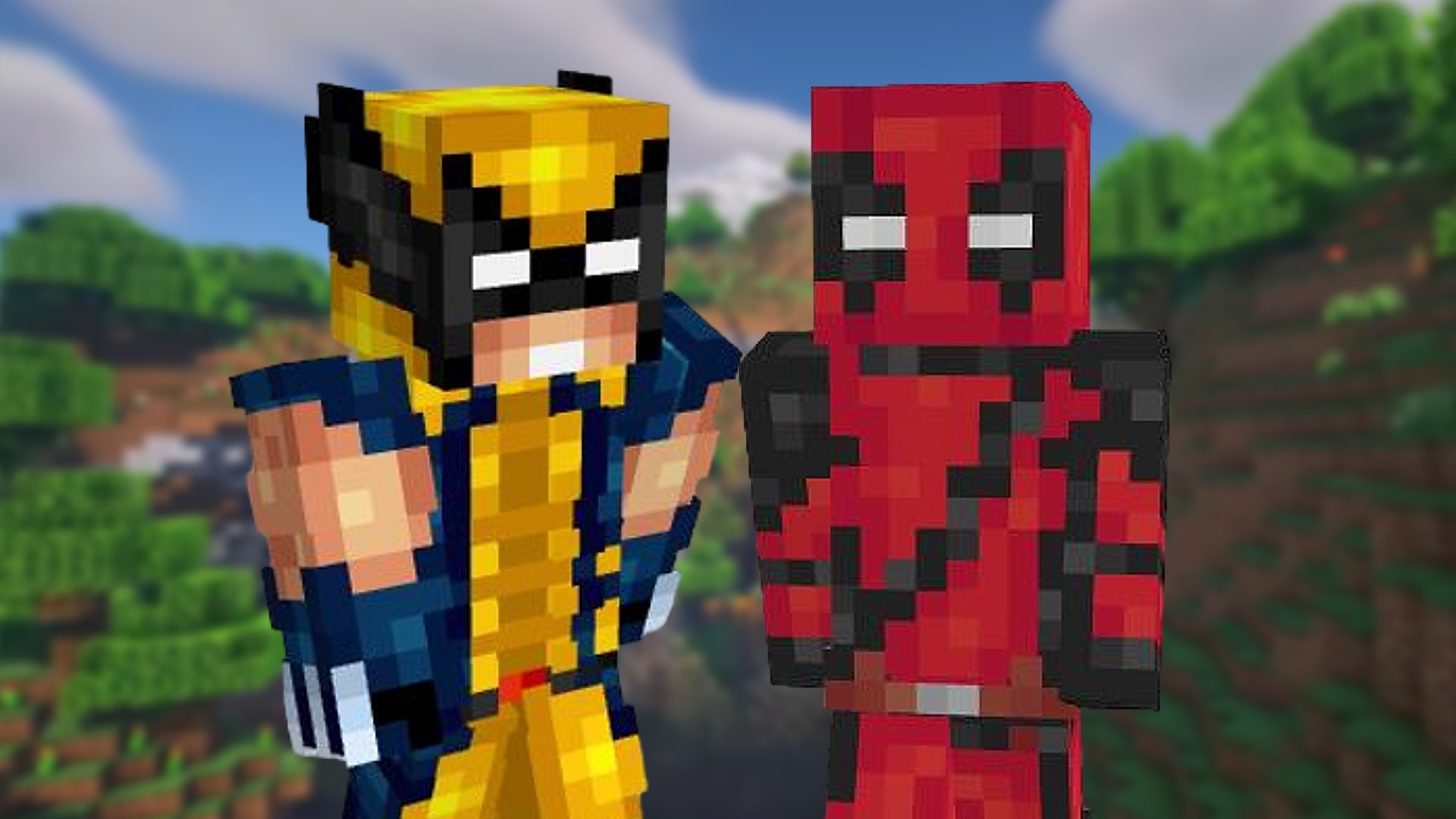 Minecraft Deadpool and Wolverine skins give Marvel duo a voxel do-over