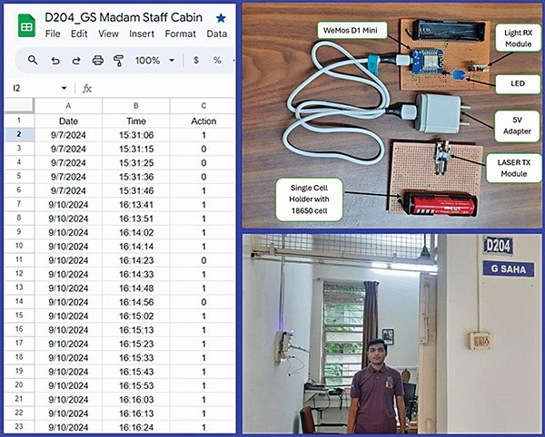 Observe Motion and Intrusions with a Laser Sensor and Google Sheets